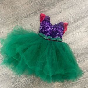 Girls Little Mermaid romper costume tulle dress 4T